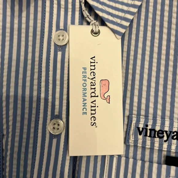 NWT VINEYARD VINES seersucker harbor shirt cover up size 0 - Picture 9 of 9